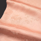 Peach Jacquard Ponds and Butterflies Kimono Silk 6.5" x 13.5"    #4137