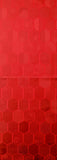 Red/Red/Red Hexagons Jacquard Kimono Silk 14" x 14". #3896