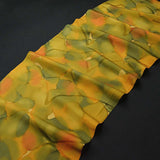 Olive/Ochre/Tangerine Blend Vintage Kimono Silk 9" x 19"  #4483