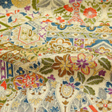 Latte Kimono Faux Patchwork Vintage Silk from Japan 7" x 52"   #4546