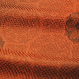 Glowing Rust Medallions Jacquard Kimono Silk Pieces 9" x 50".  #4362