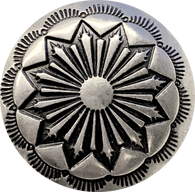 Re-Stocked, Colorado Blanket Flower Concho Button, Larger Shank, Nickel Silver 7/8"  #SW-328