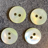 1/2" Ivory Shell 2-hole Button, 6 for $5.10   #23-160