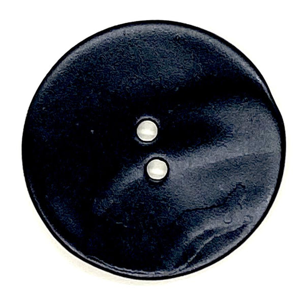 Re-Stocked, Large Black Velvet Agoya Shell 1-1/8" 2-hole Button,  #SK-1204