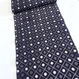 Indigo/White Textured Yukata 'Shibori' Kimono Cotton from Japan, By the Yard #439