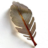 Feather Button, Small, Silver and Gold 1-1/8" by Susan Clarke  #SC-997