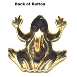 Frog, Small Bright Green Artisan Enamel Metal Button 1/2" from Susan Clarke