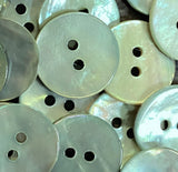 Light Green Shiny Agoya Shell 5/8" 2-hole Button, Pack of 8 for $7.20    #1247