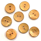 Amber/Light Copper Velvet Agoya Shell 5/8" 2-hole Button, Pack of 8 for $7.20  #1212
