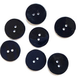 Black 5/8" Shiny Agoya Shell Button, Pack of 8 for $7.20  #1226