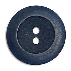 Navy Blue Corozo Raised Rim Tagua 2-Hole Round Button 13/16"  #462