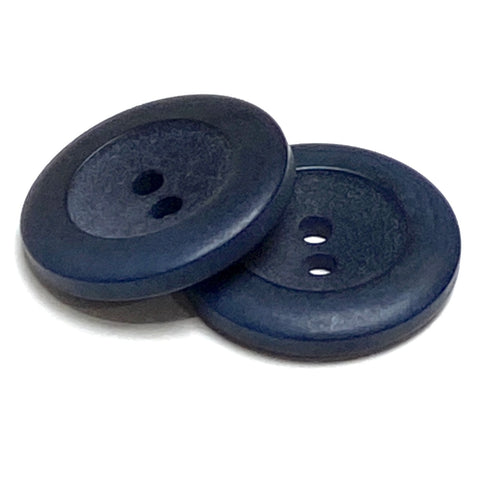 Vintage Glossy Black Raised Edge Sewing Plastic Buttons 