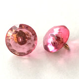 Pink Vintage Buttons, 3/8", Faceted Glass # GL 311, SALE