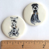 Spot, Blue Dog Porcelain  1-1/8"