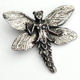 Fairy Button from Green Girl Studios 7/8" Pewter  #G301