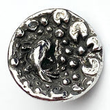 Little Fish Pond Button from Green Girl Studios 5/8" Pewter  #G334