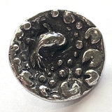 Little Fish Pond Button from Green Girl Studios 5/8" Pewter  #G334