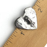 Bee Heart Button from Green Girl Studios 7/8" Pewter