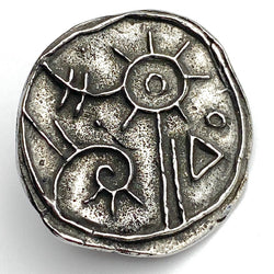 Magic Button from Green Girl Studios 15/16" Pewter #G318