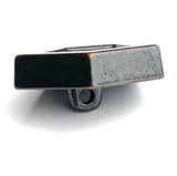 Pentagon Button 3/4", Gunmetal/ Rust Shank Back #SWC-109