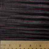 SALE Black Cabernet Rustic Weft Ikat Cotton Woven, By the Yard #CHL-118