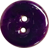 Dark Purple Shiny Round 2-Hole Coconut Button 11/16"   #SWC-117