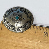 Star Blanket Oval with 'Turquoise' and Screw Back 1-1/4" x 1-1/8"  #SW-42