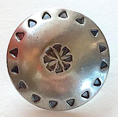 SALE Southwest Wreath Concho Button, Nickel Silver 3/4"  #SW-3
