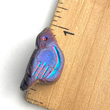 Rainbow Blue Bird, Iridescent Czech Glass 7/8" Embellishment/Bead,  #267
