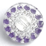 Purple Dot Clear Vintage/Antique Glass 3/4" Buttons $3.50 each #BK781