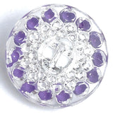 Purple Dot Clear Vintage/Antique Glass 3/4" Buttons $3.50 each #BK781