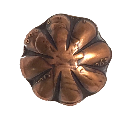 Genuine Copper Penny Concho Button