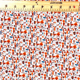 Bauhaus Brights/White Liberty Tana Lawn Cotton by the HALF Yard "Bauhaus Showmen"