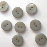 3/8" Warm Gray River Shell2-hole Button, TEN for $8.00  #2254
