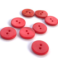 Running Low, 3/8" Red River Shell 2-hole Button, TEN for $8.00  #2256