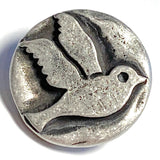 Dove Button, Pewter Bird 7/8"  #SW-244