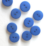 3/8" Bright Blue River Shell 2-hole Button, TEN for $8.00   #2248