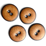 Nutmeg/Black Ceramic 1" Buttons Round 2-Hole #RN-NLR