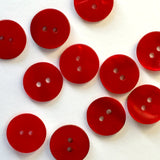Red Velvet Cranberry Agoya Shell 5/8" 2-hole Button, Pack of 8 for $7.20 #1218