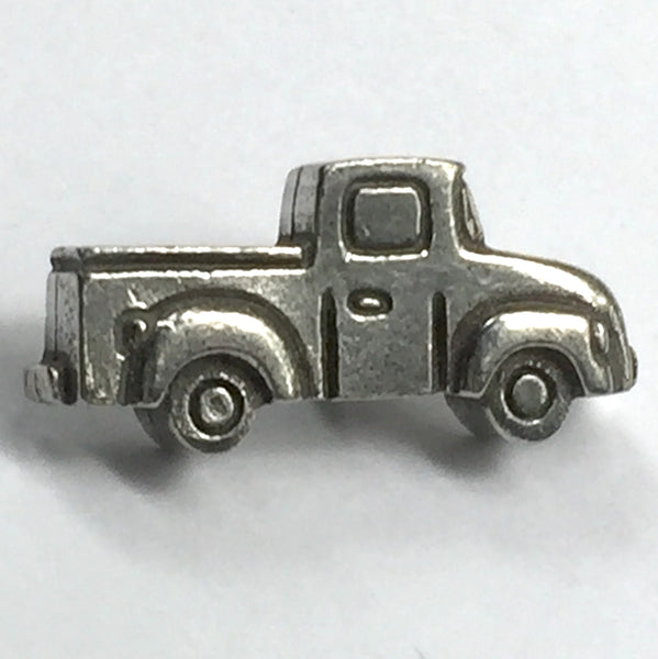 Pickup Truck Button in Pewter, 7/8" USA Pick Up