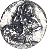 Mermaid Button, 3/4" Pewter from Green Girl Studios, #G300