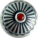 Red Bead Agave Flower 13/16" Concho Button #SW-213