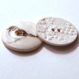 Sparrow Bird Porcelain Button 1-1/8" 2-hole, Handmade