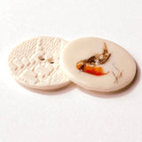 Robin Porcelain Bird 1-1/8" handmade button
