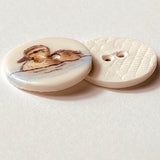Duckling Porcelain Button 7/8"