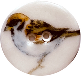 Sparrow Bird Button, Porcelain 7/8" Handmade Ceramic