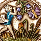 Arial, Art Stone Button by Susan Clarke 1.5" #SC-1037