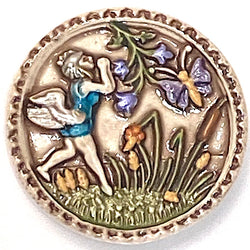 Arial, Art Stone Button by Susan Clarke 1.5" #SC-1037