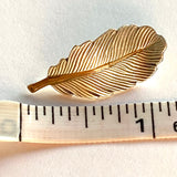 Feather Button, Small, Silver and Gold 1-1/8" by Susan Clarke  #SC-997