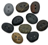 Beach Stone Oval Buttons, Dark Colors, 7/8" #BCH-35   $4.50 EACH